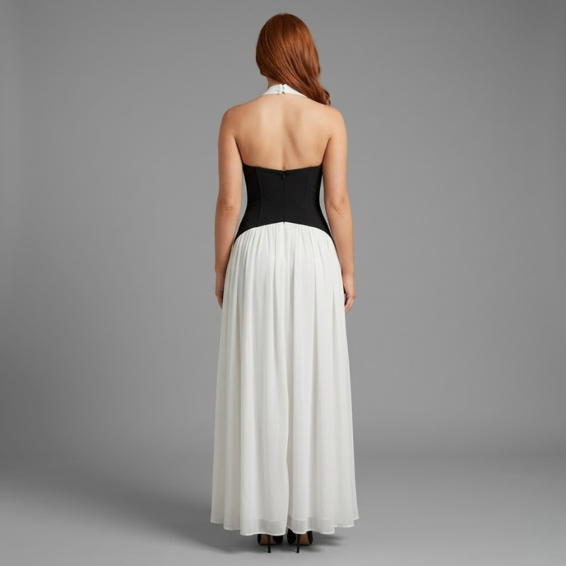 Dalilah | sukienka maxi damska z dekoltem halter