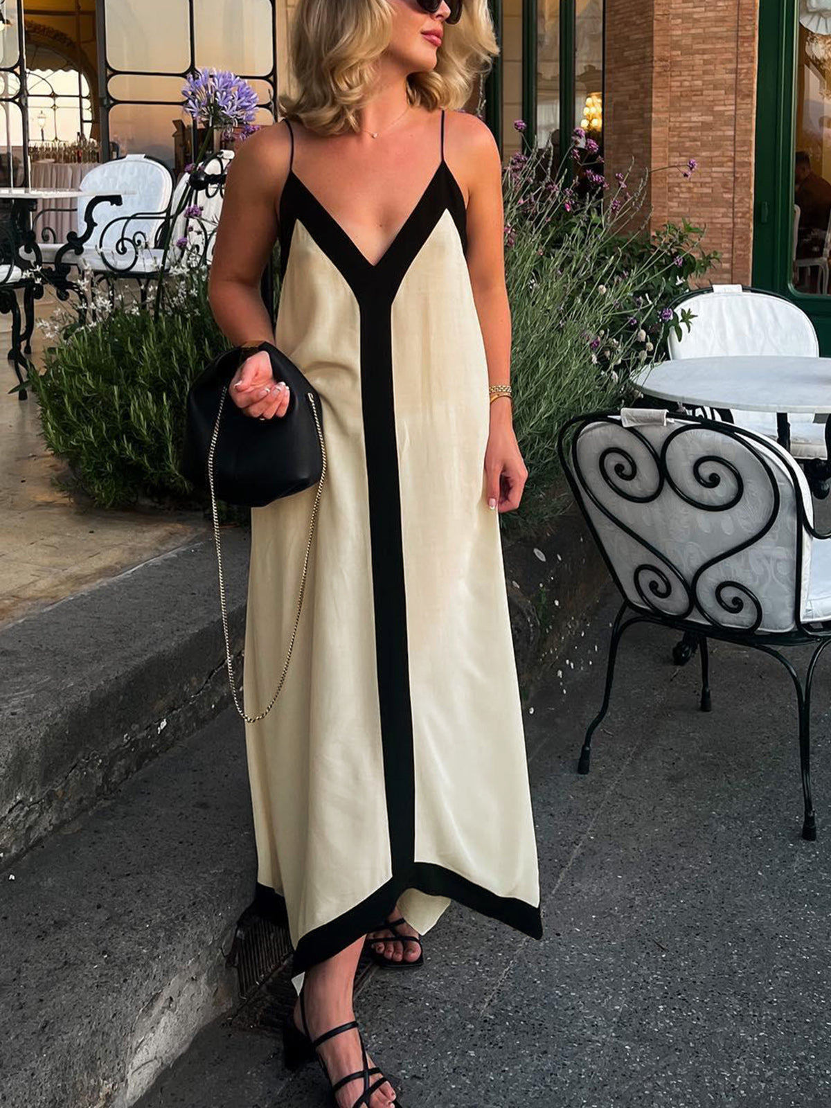 Celestia | Sukienka damska maxi typu slip w stylu old money