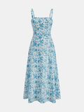 Mandy | Sukienka maxi na ramiączkach w kwiatowy print, lekki fason