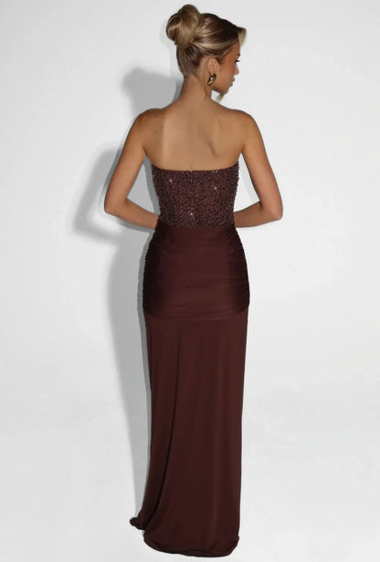 Penny | Sukienka maxi damska bez ramiączek w eleganckim, wieczorowym stylu