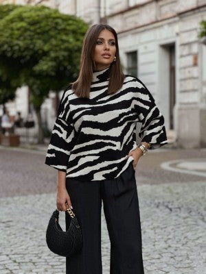 Dana | Oversizedowy sweter w zebry