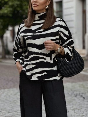 Dana | Oversizedowy sweter w zebry