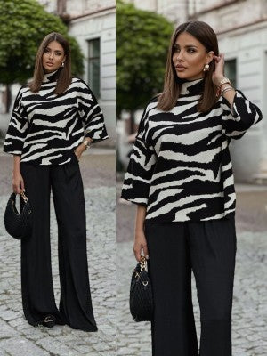 Dana | Oversizedowy sweter w zebry