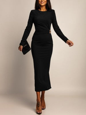 Luna | Elegancka sukienka maxi z biżuteryjnymi zdobieniami