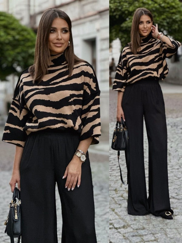 Dana | Oversizedowy sweter w zebry