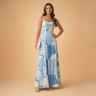 Caley | elegancka sukienka maxi damska z kokardą na plecach