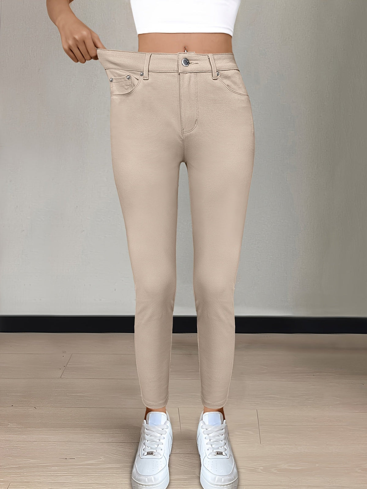 Florentyna | Jeansy damskie skinny z wysokim stanem