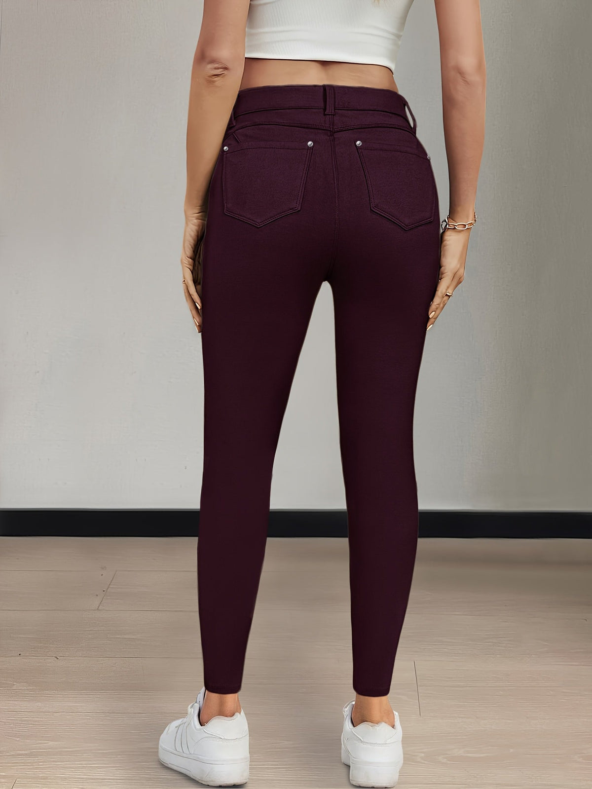 Florentyna | Jeansy damskie skinny z wysokim stanem