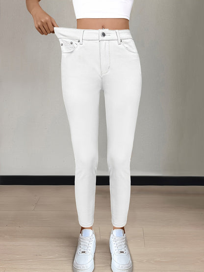 Florentyna | Jeansy damskie skinny z wysokim stanem