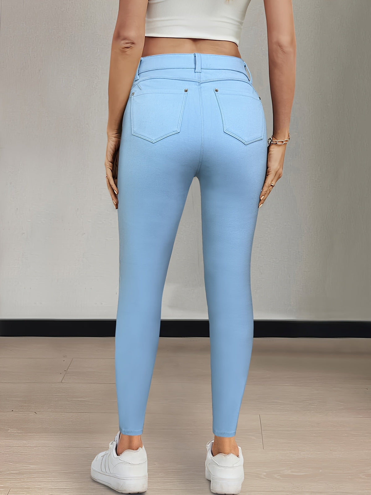Florentyna | Jeansy damskie skinny z wysokim stanem