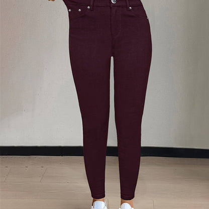 Florentyna | Jeansy damskie skinny z wysokim stanem