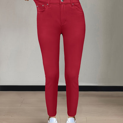 Florentyna | Jeansy damskie skinny z wysokim stanem
