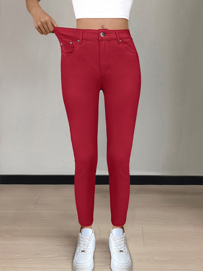 Florentyna | Jeansy damskie skinny z wysokim stanem