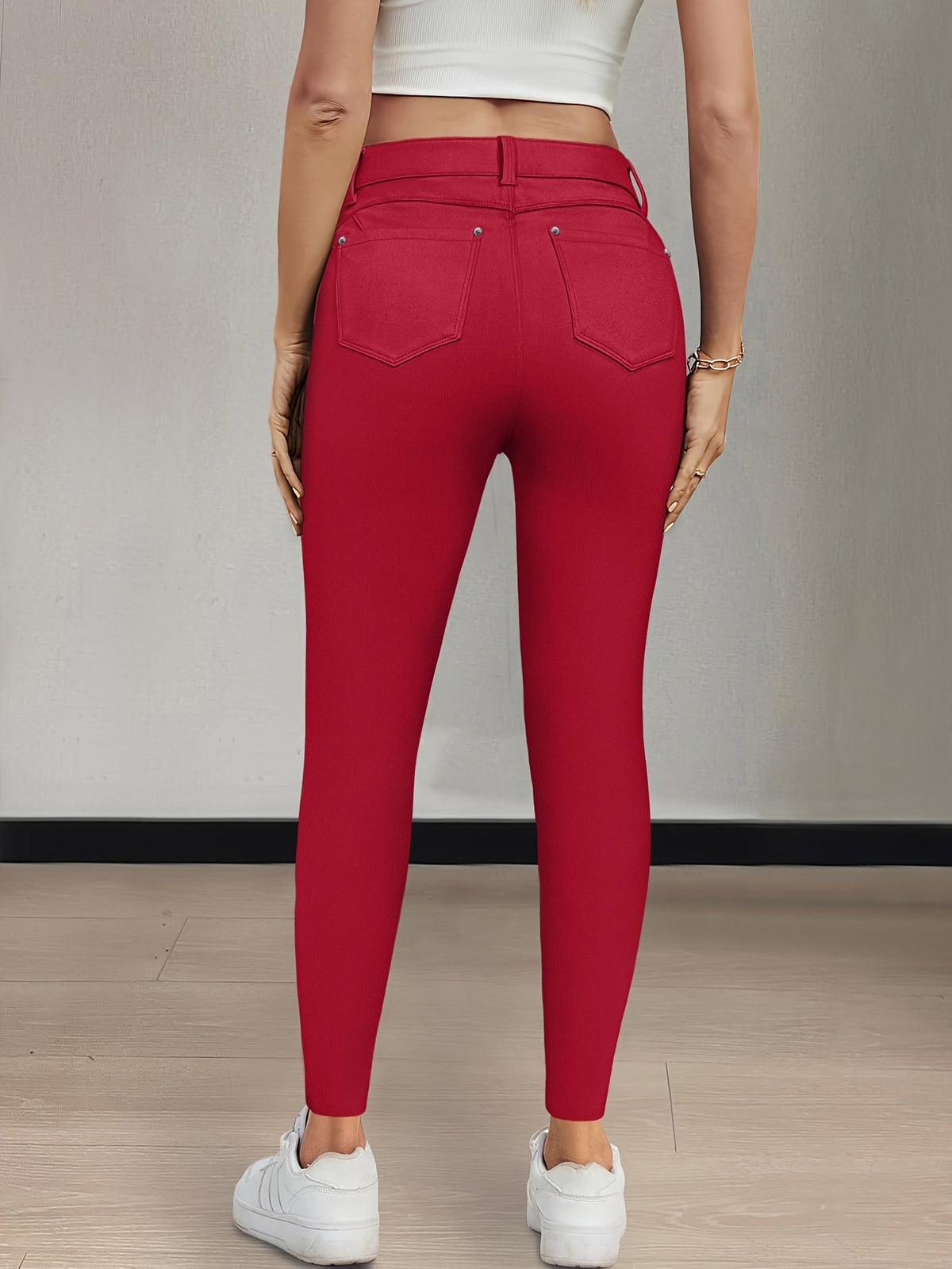 Florentyna | Jeansy damskie skinny z wysokim stanem