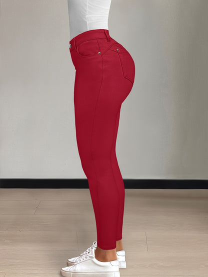 Florentyna | Jeansy damskie skinny z wysokim stanem