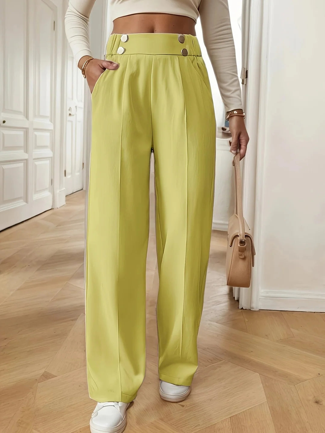 Patrycja | Spodnie damskie eleganckie z wysokim stanem