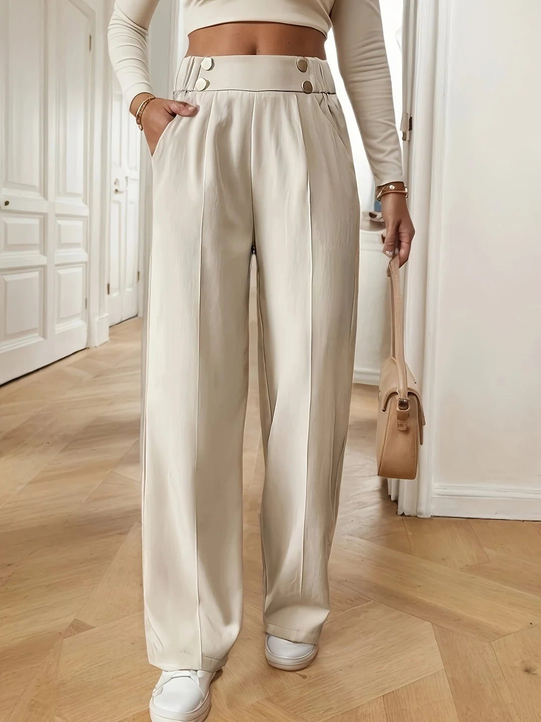 Patrycja | Spodnie damskie eleganckie z wysokim stanem