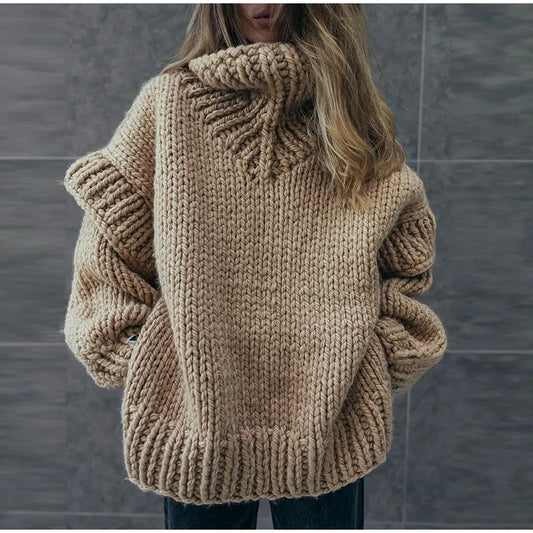 Magda | Damski sweter oversize z golfem