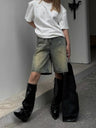 Nathalie | bermudy damskie jeansowe vintage washed, stylowe i casualowe
