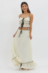 Kaylee | Damski komplet Roxy crop top i spódnica maxi boho letni lekki