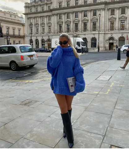 Magda | Damski sweter oversize z golfem