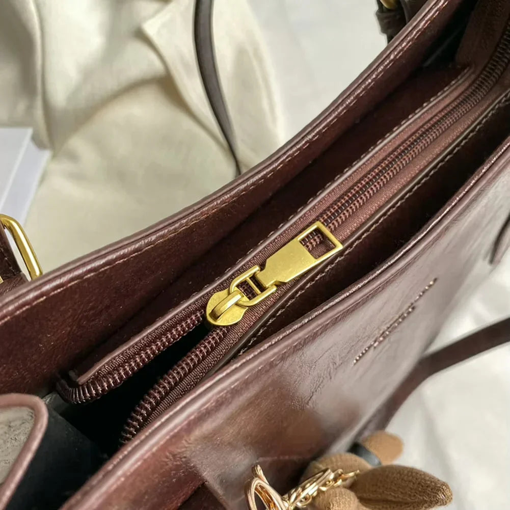 Zara | Elegancka skórzana torba + bezpłatny wieszak na torbę