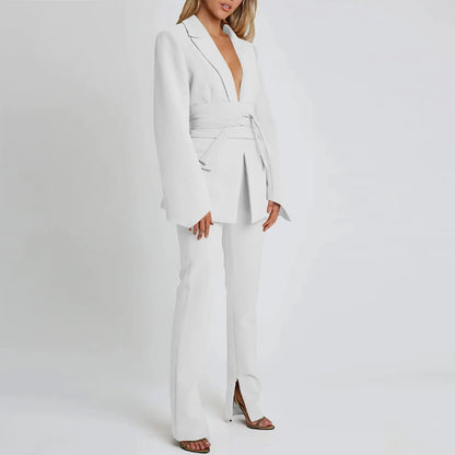 Ivy | Elegancka damska marynarka z paskiem