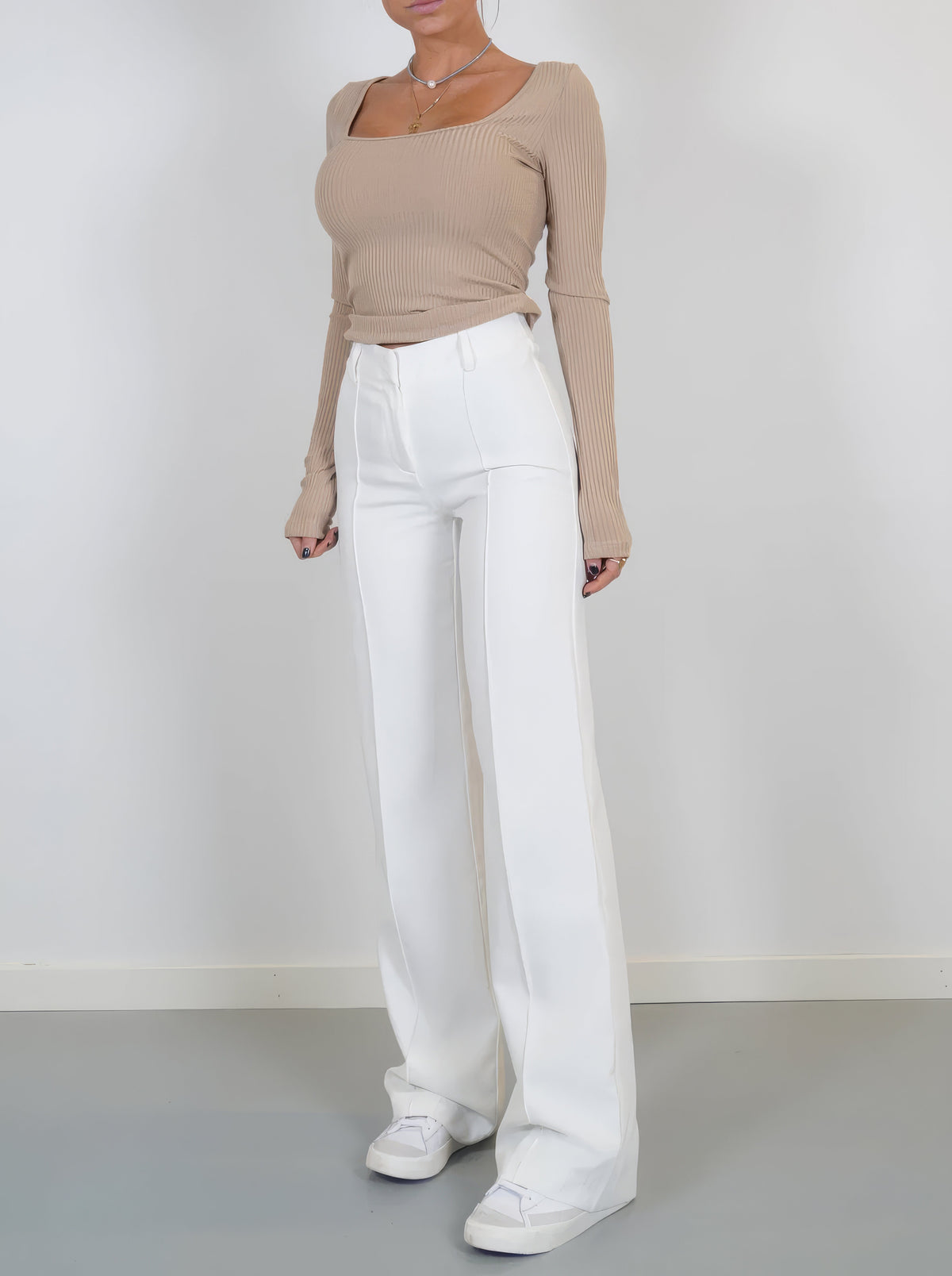 Lena | Eleganckie spodnie damskie z wysokim stanem