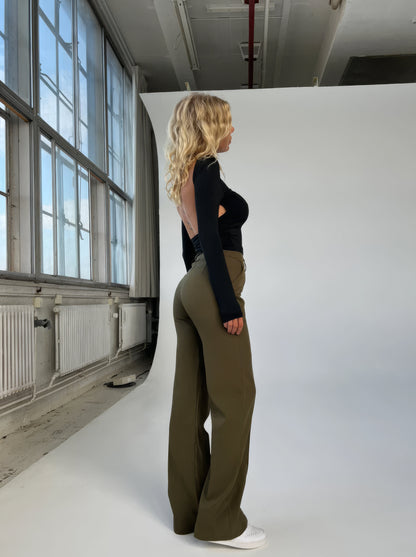 Lena | Eleganckie spodnie damskie z wysokim stanem
