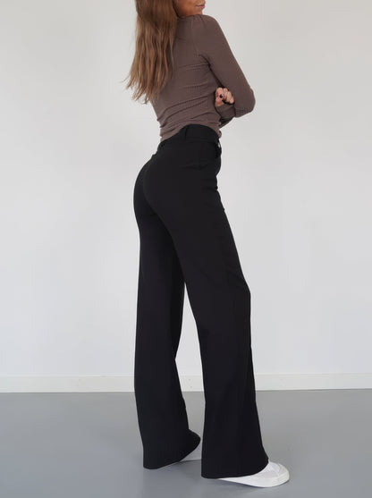 Lena | Eleganckie spodnie damskie z wysokim stanem