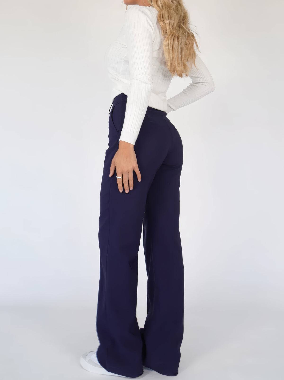 Lena | Eleganckie spodnie damskie z wysokim stanem