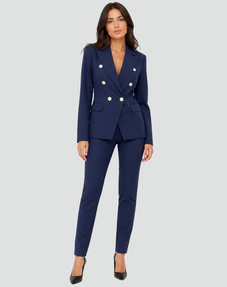 Weronika | Garnitur damski dwurzędowy ze spodniami