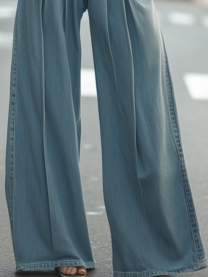 Zoey | Vintage szerokie spodnie jeansowe