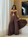 Lucia | Komplet damski dwuczęściowy z palazzo i crop topem, lekki i stylowy