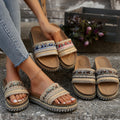 Sharleen | Damskie klapki na platformie w stylu boho