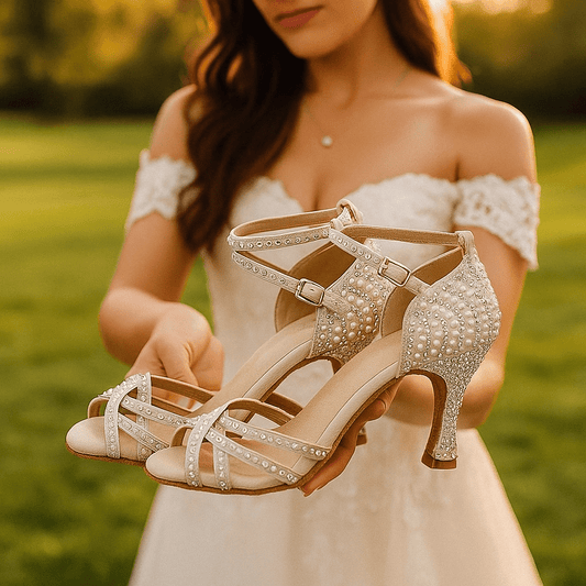 Millie - Personalizowane Satynowe Buty Taneczne na Obcasie